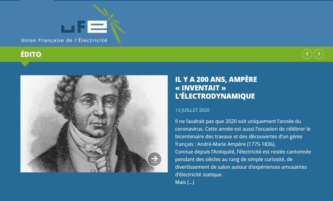 L'UFE rend hommage à André-Marie Ampère
